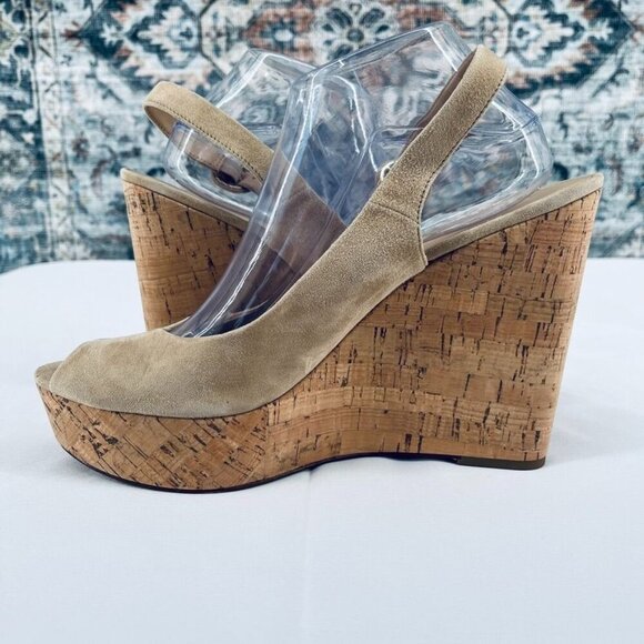 Veronica Beard  Dali Peep Toe Platform Wedge Sandal Size 11  Slingback - Picture 7 of 13